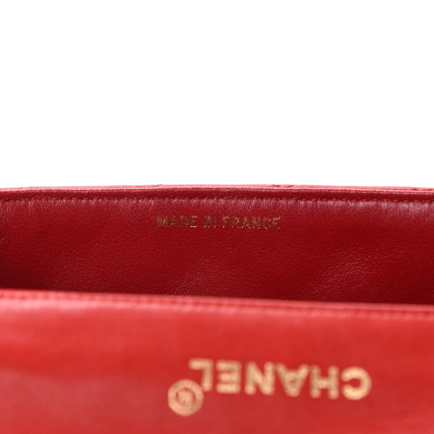 Lambskin Quilted Mini Square Flap Red