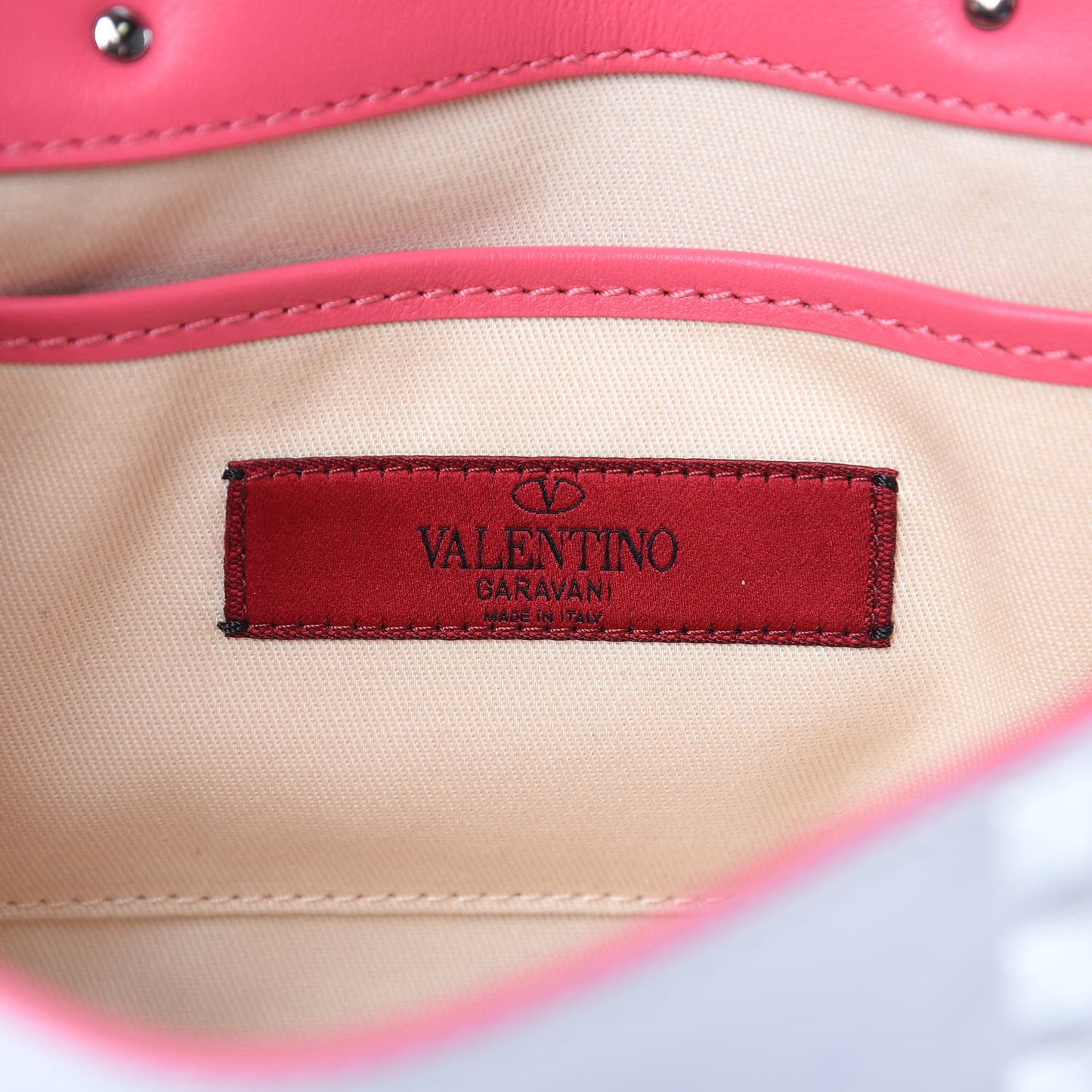 Vitello Colorblock Medium Free Rockstud Flip Lock Crossbody Bag Shadow Pink Optic White