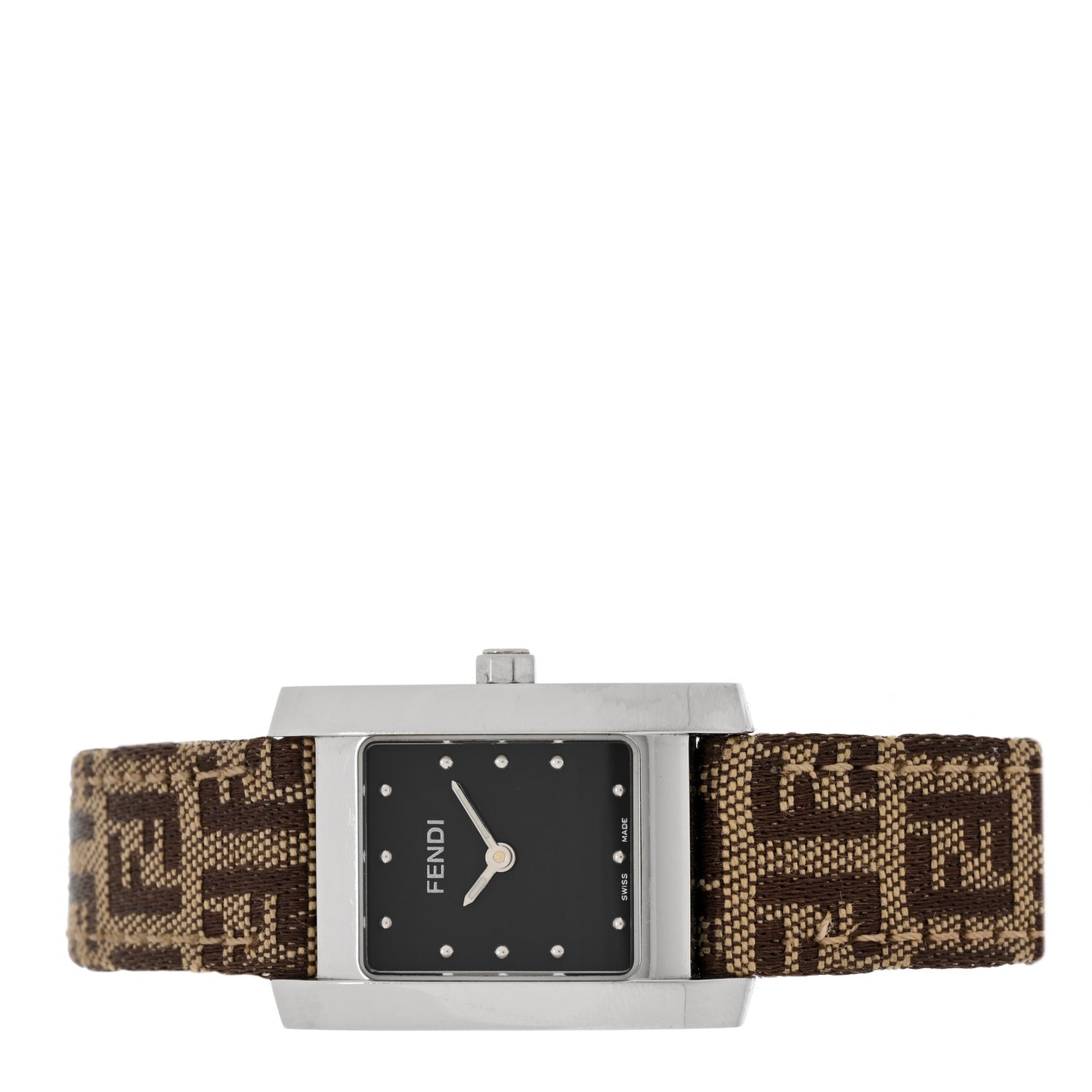 Stainless Steel Canvas 22mm Quartz Watch Black