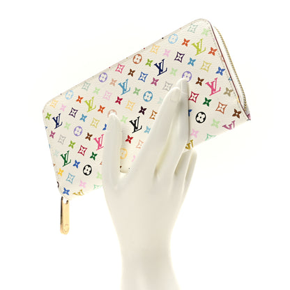 Louis Vuitton Monogram Multicolor Zippy Wallet White Litchi 2 of 6