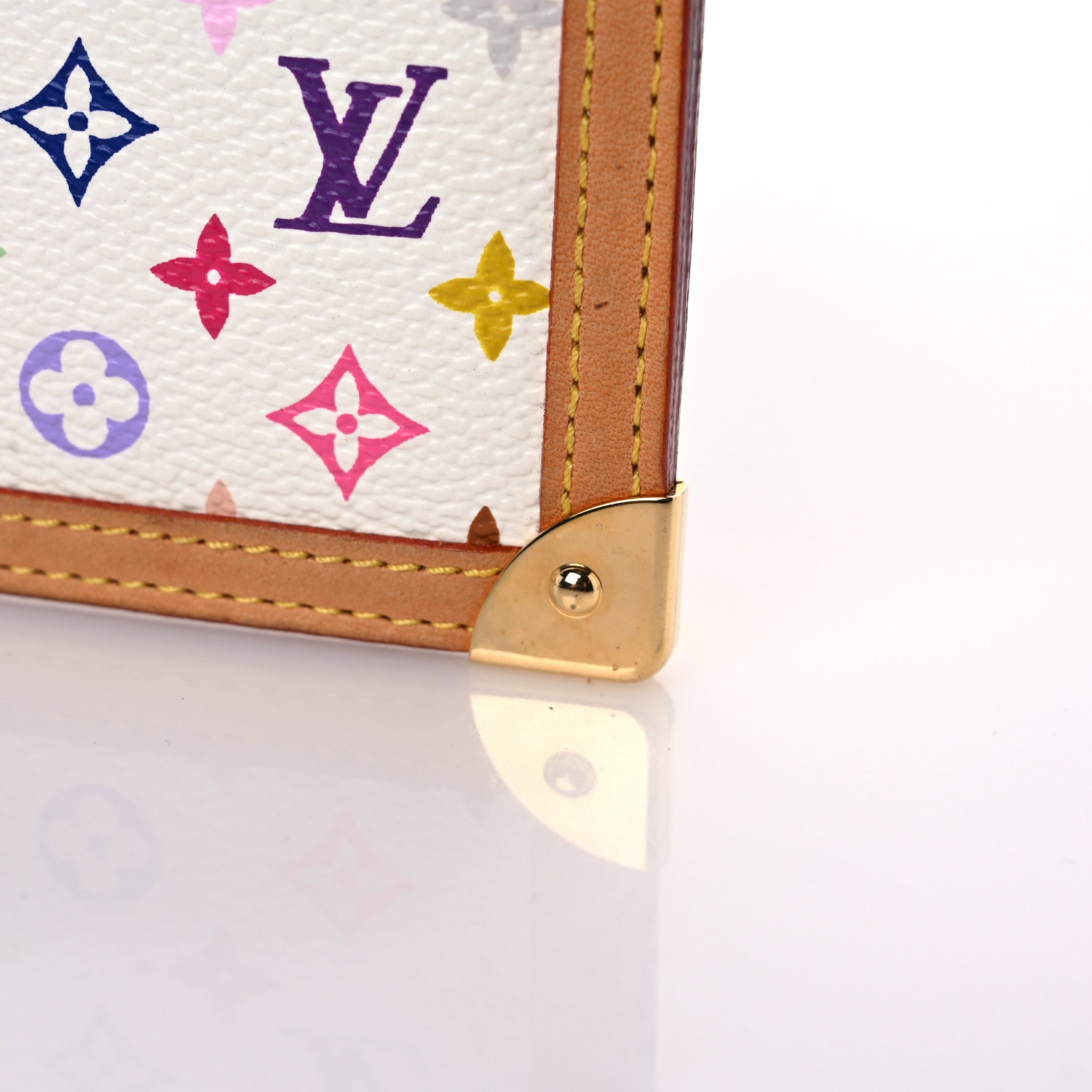 Louis Vuitton Monogram Multicolor Key Pouch White 8 of 13