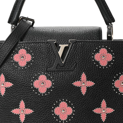 Louis Vuitton Taurillon Flowers Capucines PM Black 7 of 9
