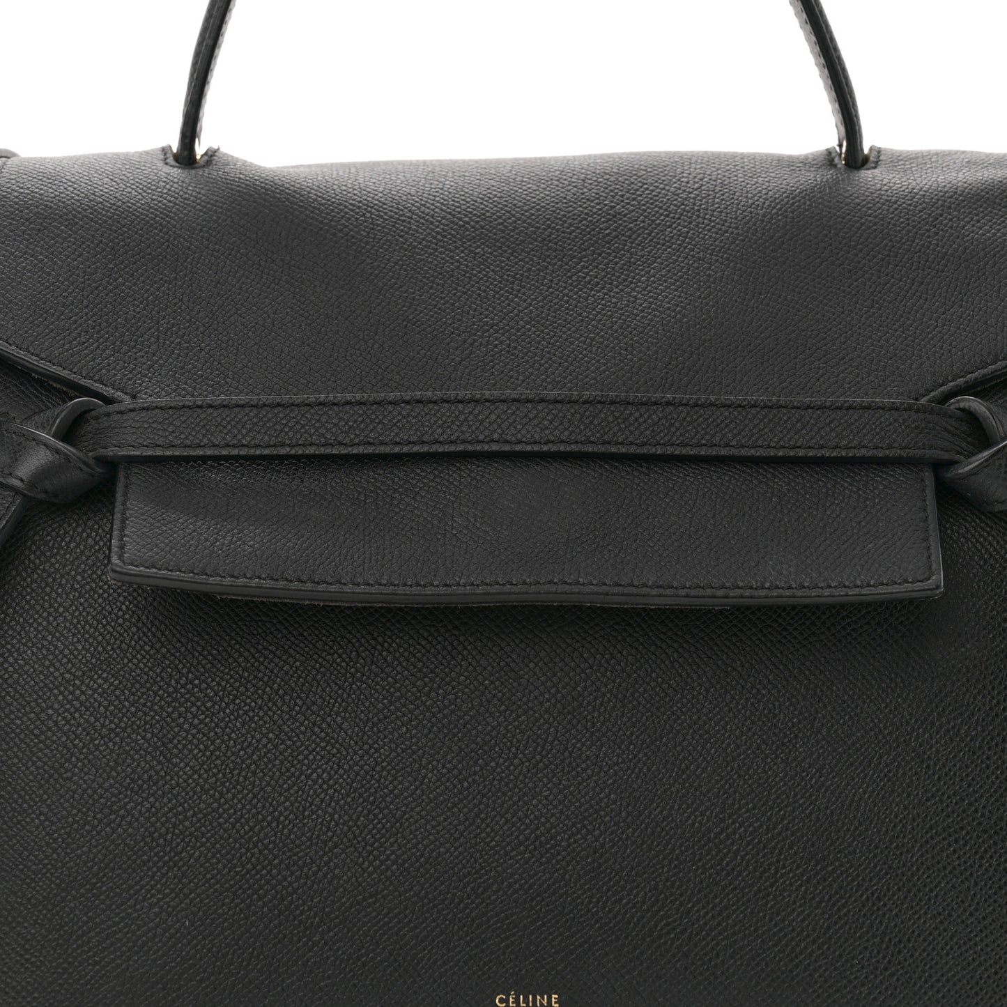 Grained Calfskin Mini Belt Bag Black