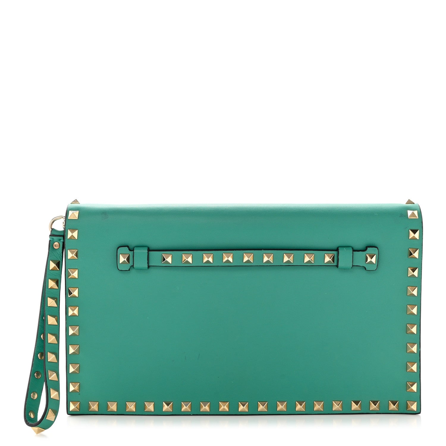 Valentino Garavani Nappa Rockstud Wristlet Clutch Colibri 1 of 9