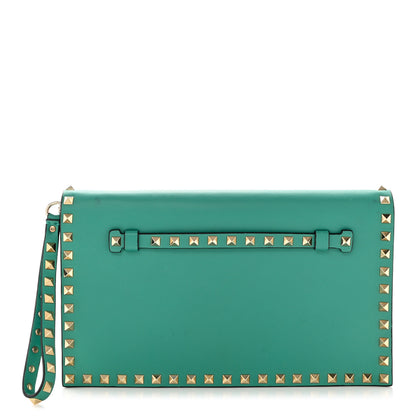 Valentino Garavani Nappa Rockstud Wristlet Clutch Colibri 1 of 9