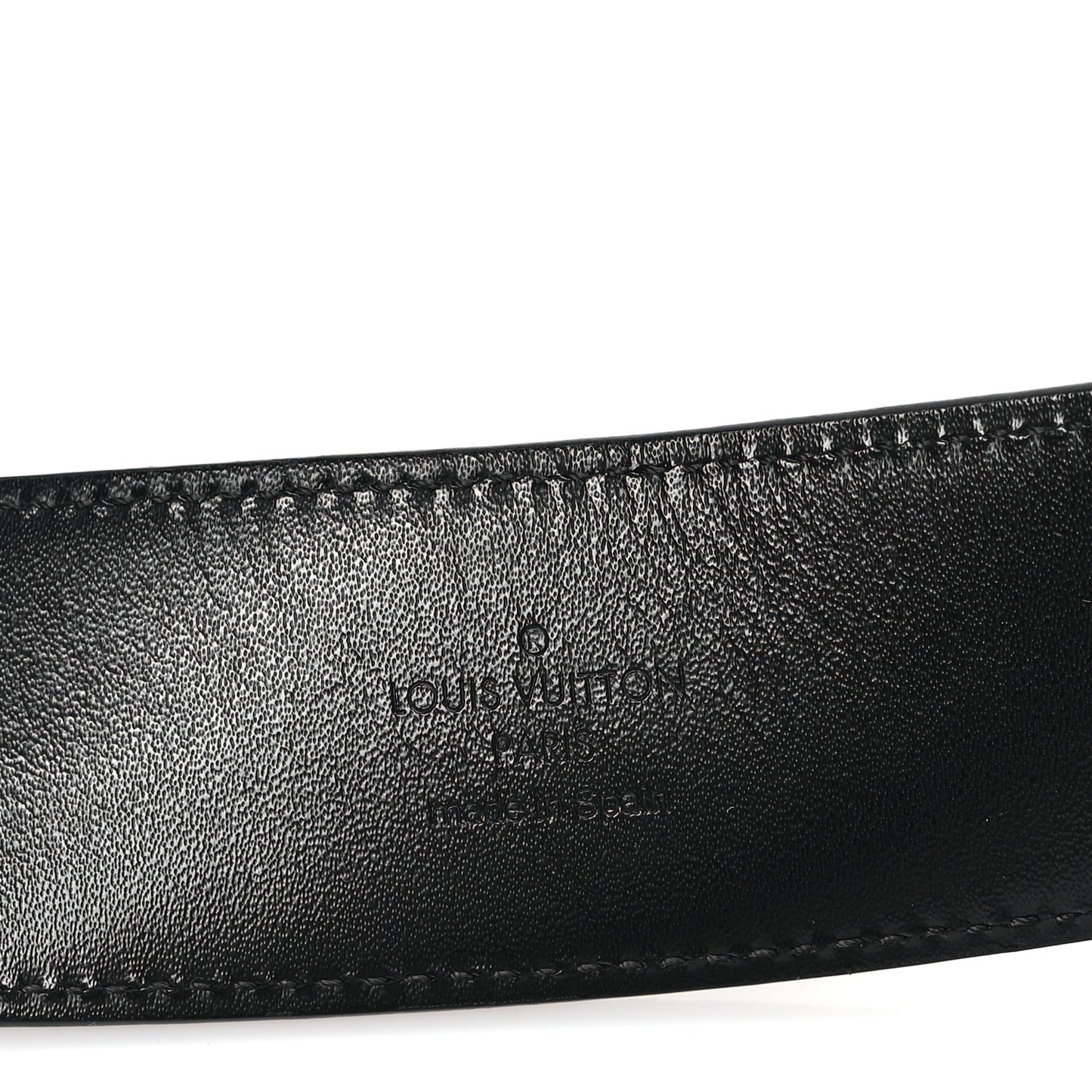 Calfskin Damier Graphite 40mm LV Initiales Reversible Belt 100 40