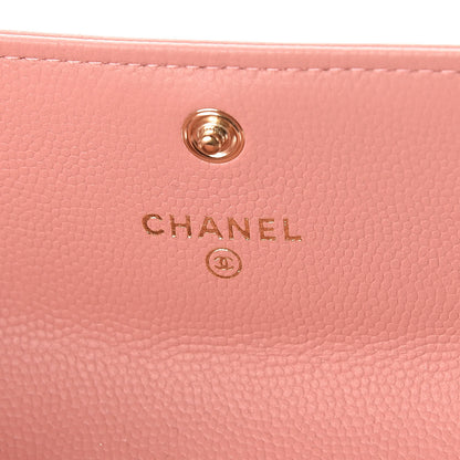 Chanel Caviar Quilted Boy Card Holder Wallet Powder Pink 6 of 9