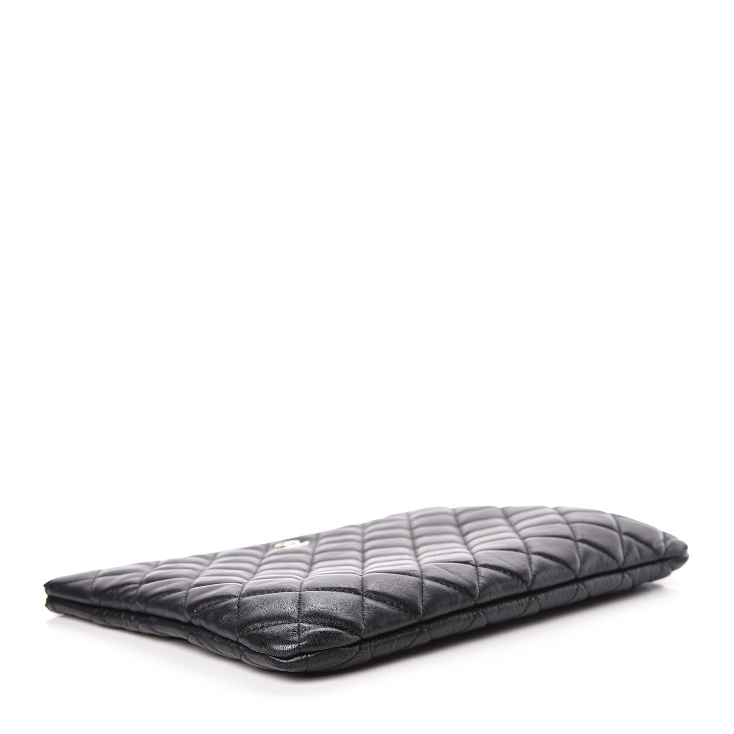 Chanel Lambskin Quilted Medium Cosmetic Case Black 4 of 10