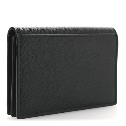 Saint Laurent Grain De Poudre Business Card Case Black 3 of 9