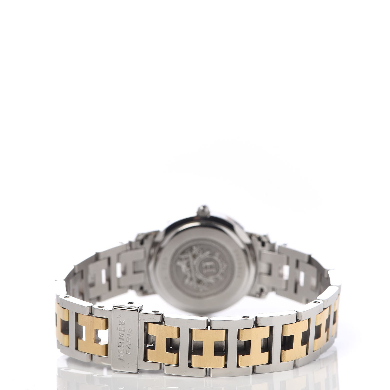 Hermes Stainless Steel 24mm Clipper Quartz Watch Gold 4 of 6
