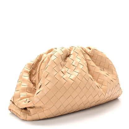 Bottega Veneta Nappa Maxi Intrecciato The Pouch Oversized Clutch Almond 3 of 9