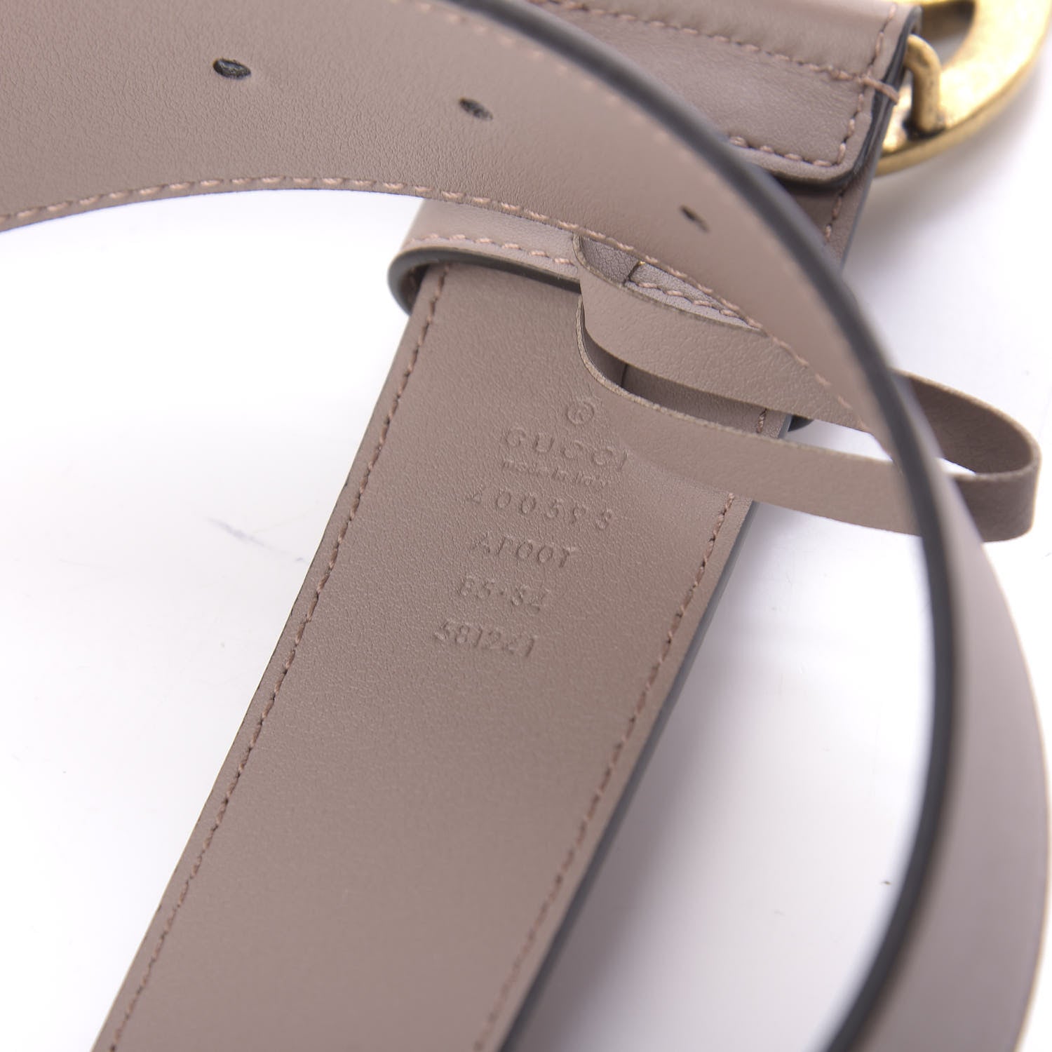 Gucci Calfskin Double G 40mm Belt 85 34 Porcelain Rose 6 of 7
