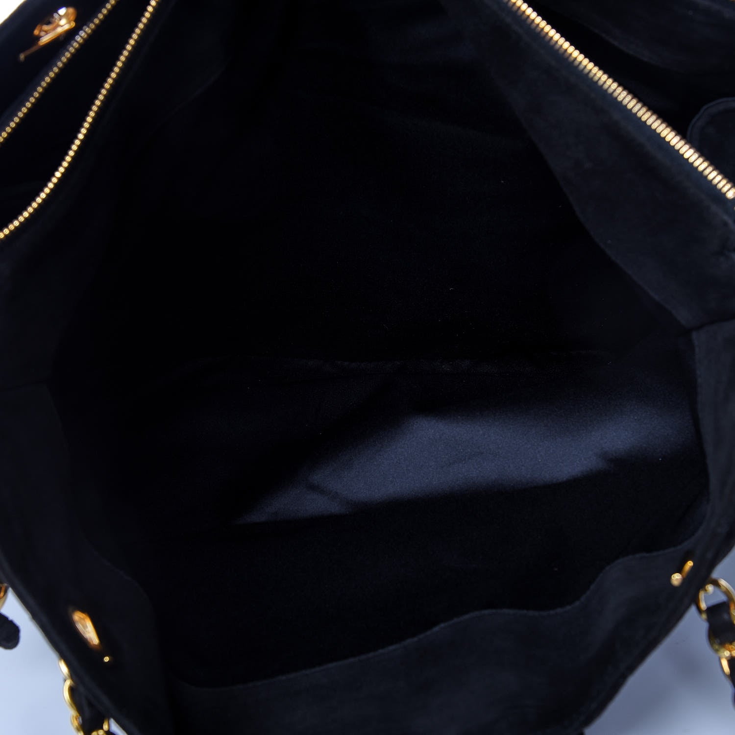 Chanel Suede Quilted XL Weekender Bag Black 8 of 21