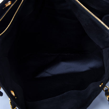 Chanel Suede Quilted XL Weekender Bag Black 8 of 21