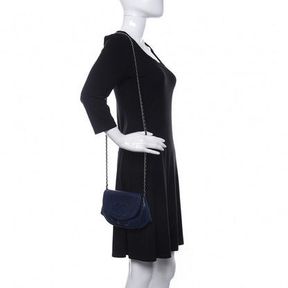 Chanel Caviar Half Moon Wallet On Chain WOC Navy 2 of 11