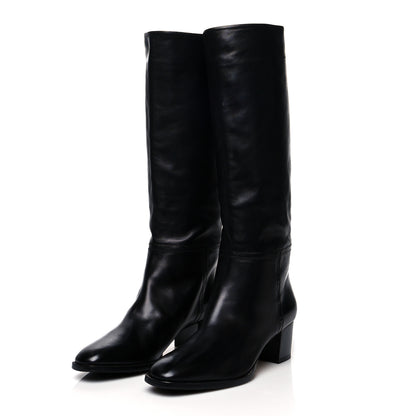 Jimmy Choo Calfskin Knee High Boots 40 Black 3 of 7