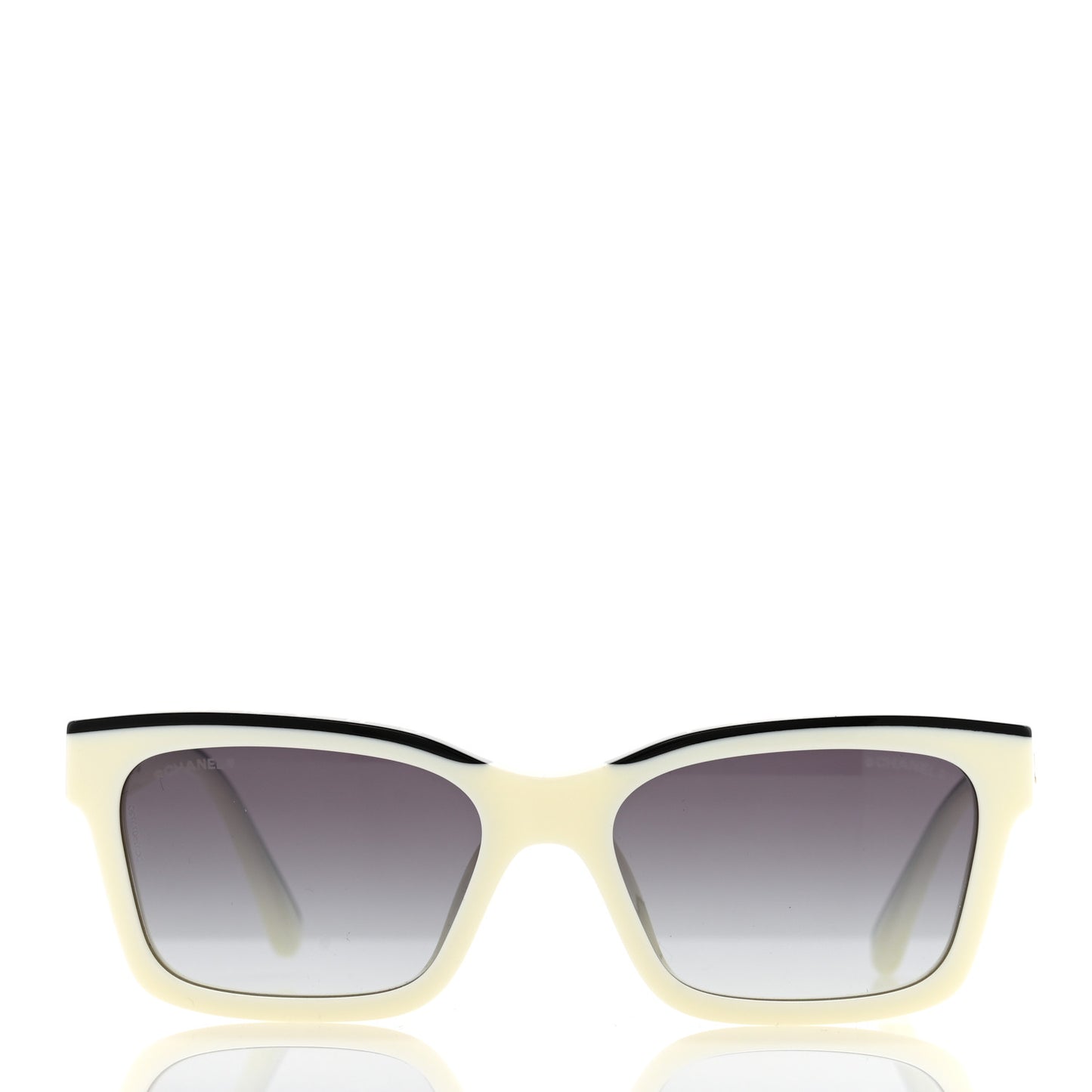 Acetate Square Sunglasses 5417 White Black