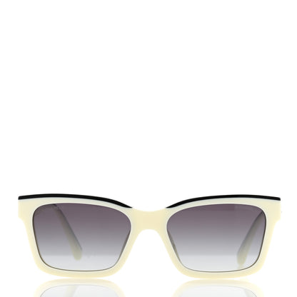 Chanel Acetate Square Sunglasses 5417 White Black 2 of 8