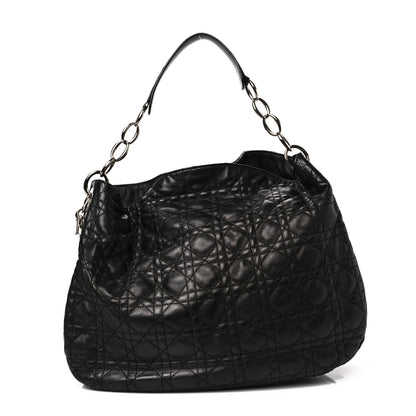 Christian Dior Lambskin Cannage Large Dior Soft Hobo Black 1 of 7