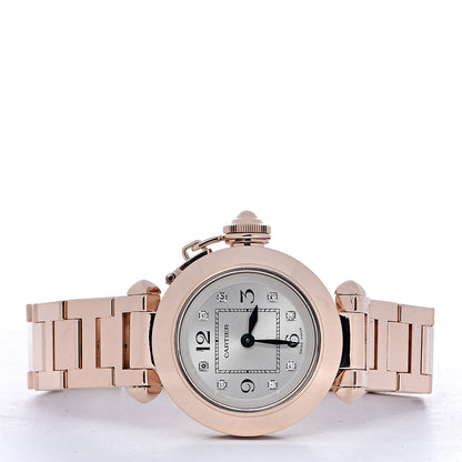 Cartier 18K Pink Gold Diamond 27mm Miss Pasha Quartz Watch 3 of 10