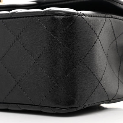 Chanel Lambskin Quilted Mini Rectangular Flap Black 10 of 11