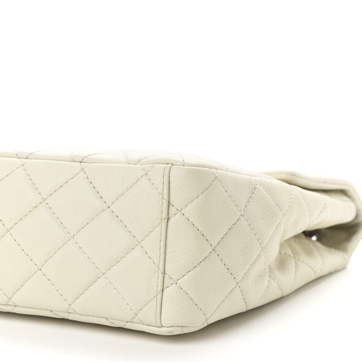 Chanel Caviar Quilted Maxi Single Flap White 8 of 8