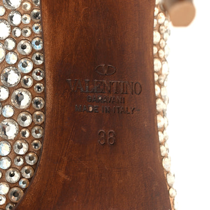Valentino Garavani Satin Crystal Embellished Moonflow 90mm Pumps 38 Poudre 6 of 8