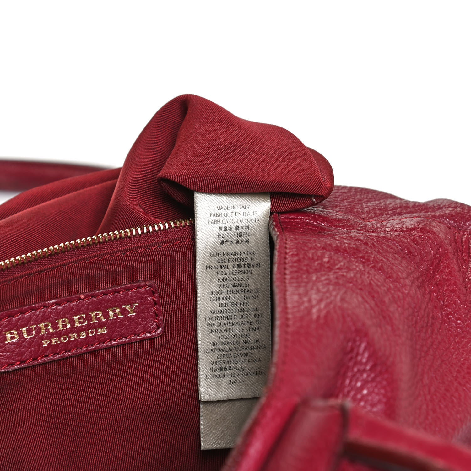Burberry Prorsum Deerskin Tote Red 7 of 17