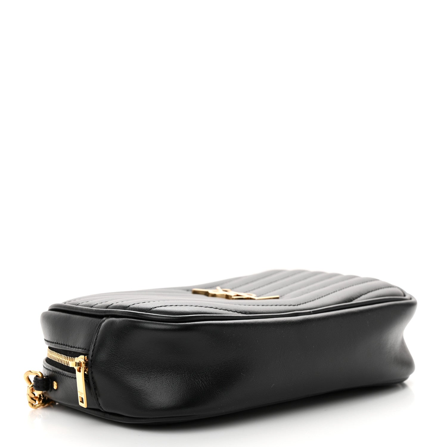 Saint Laurent Calfskin Matelasse Monogram Mini Lou Camera Bag Black 4 of 12