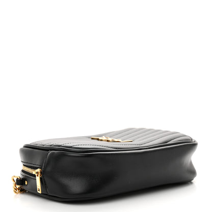Saint Laurent Calfskin Matelasse Monogram Mini Lou Camera Bag Black 4 of 12