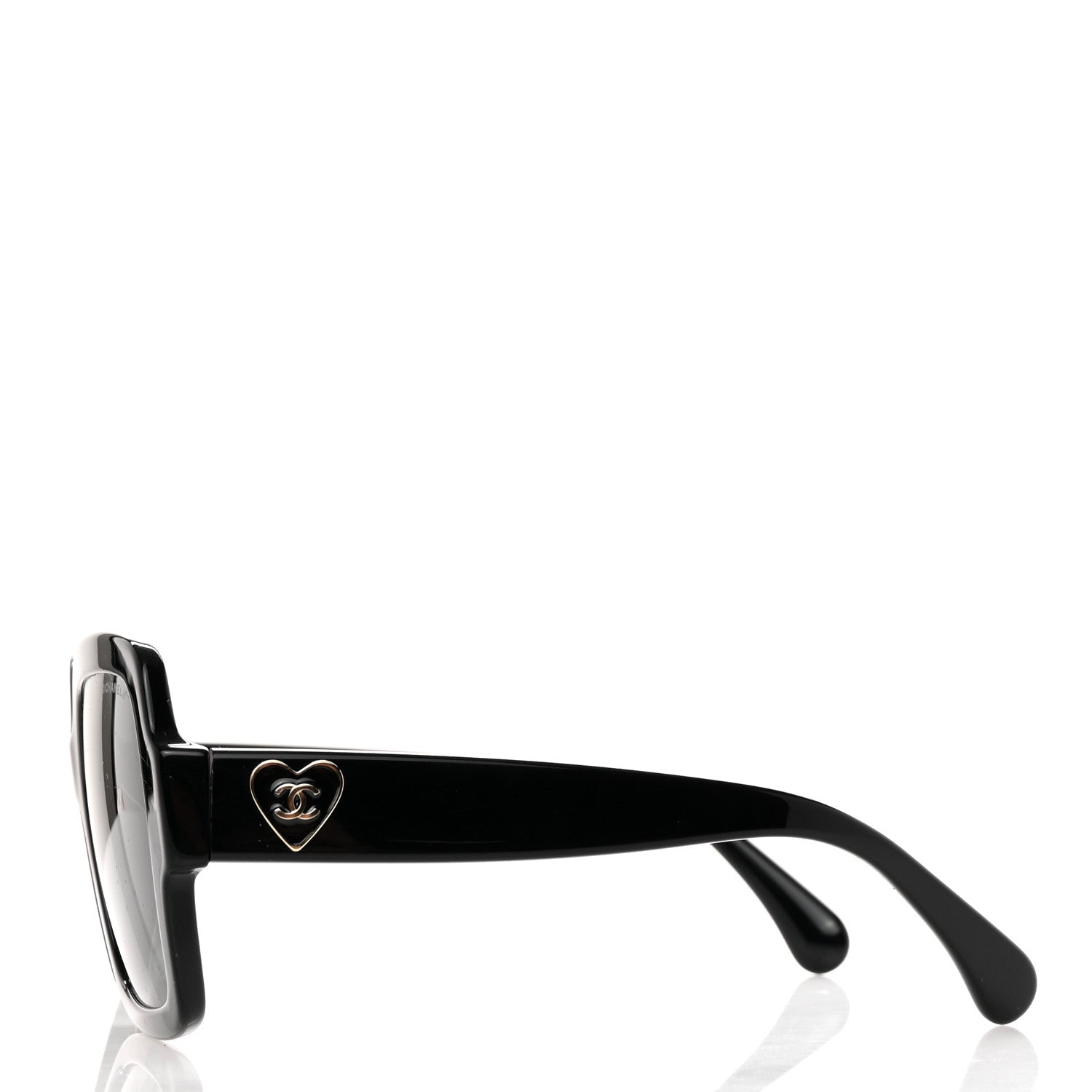 Chanel Acetate Square Heart Sunglasses 5479-A Black 4 of 8