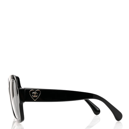 Chanel Acetate Square Heart Sunglasses 5479-A Black 4 of 8