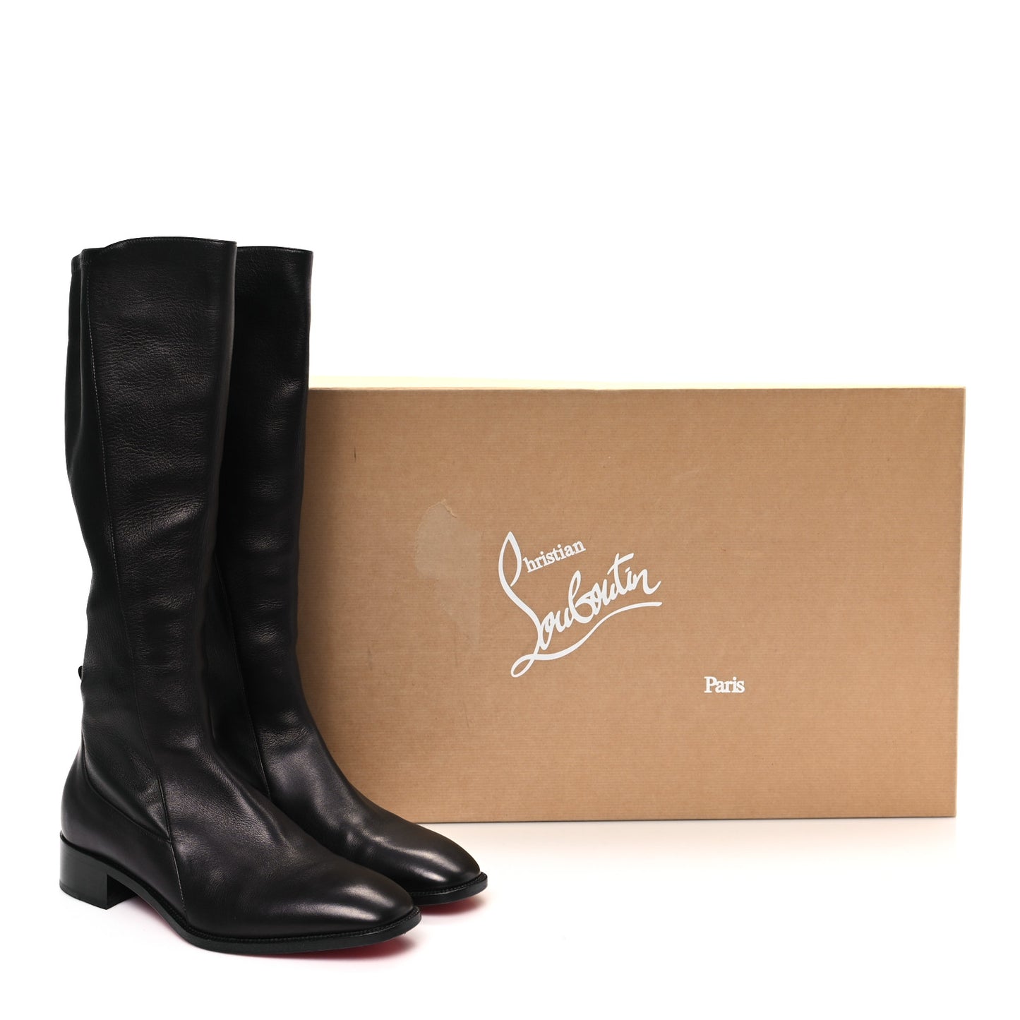 Nappa Tagastretch Flat Knee Boots 40 Black