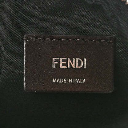 Fendi Shiny Glazed Fabric Vitello Cover FF 1974 Logo Medium Camera Case Tobacco Moro Giallo Ebano 4 of 9