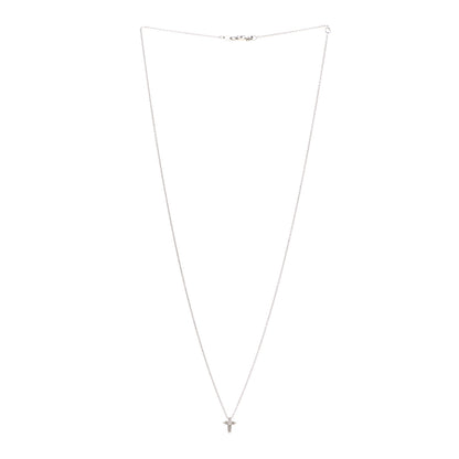 Roberto Coin 18K White Gold Diamond Tiny Treasures Baby Cross Pendant Necklace 3 of 5