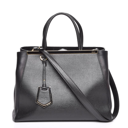 Fendi Vitello Elite Regular 2Jours Tote Black 1 of 11