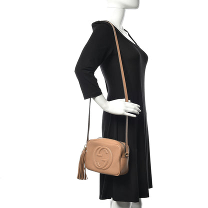 Gucci Pebbled Calfskin Small Soho Disco Bag Rose Beige 2 of 12
