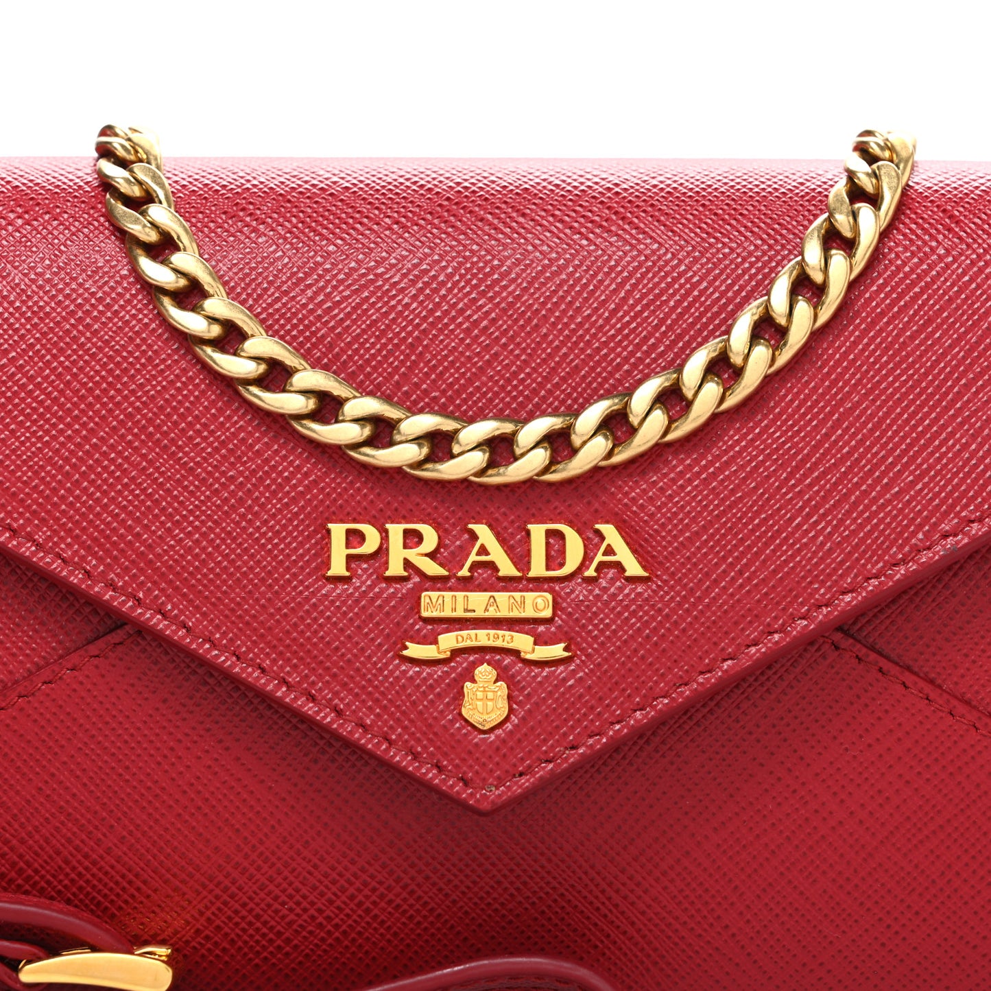Saffiano Metal Envelope Wristlet Crossbody Wallet Fuoco