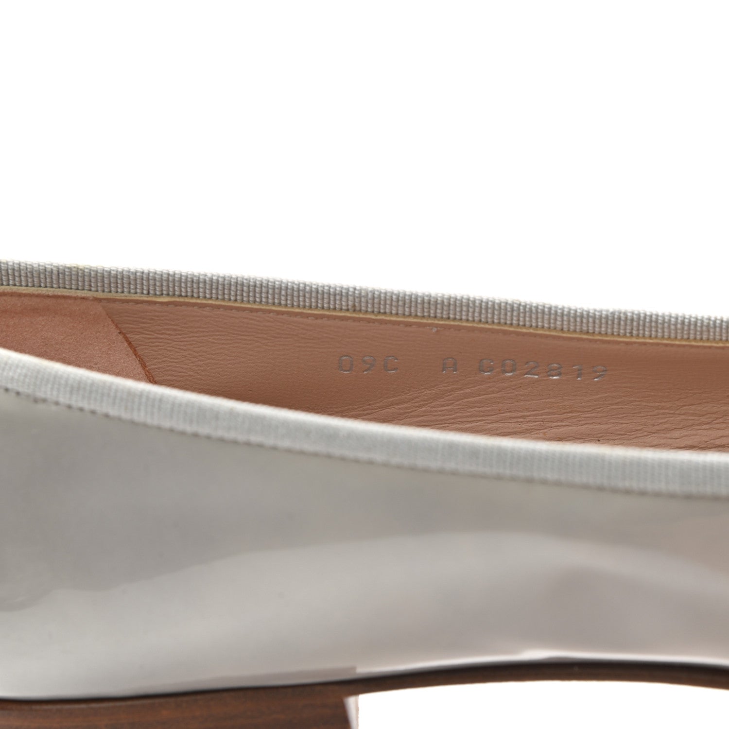 Chanel Calfskin Patent Cap Toe CC Ballerina Flats 40 Grey 8 of 9