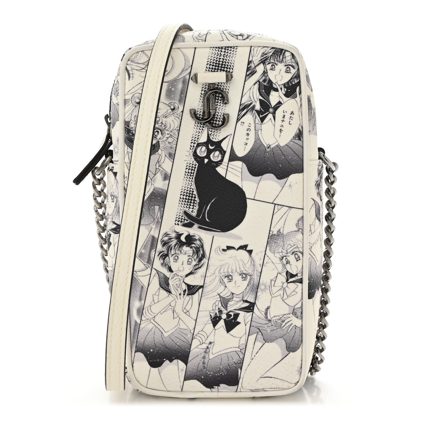 X SAILOR MOON Coated Canvas Printed Varenne Phone Case Black White Ultra Black