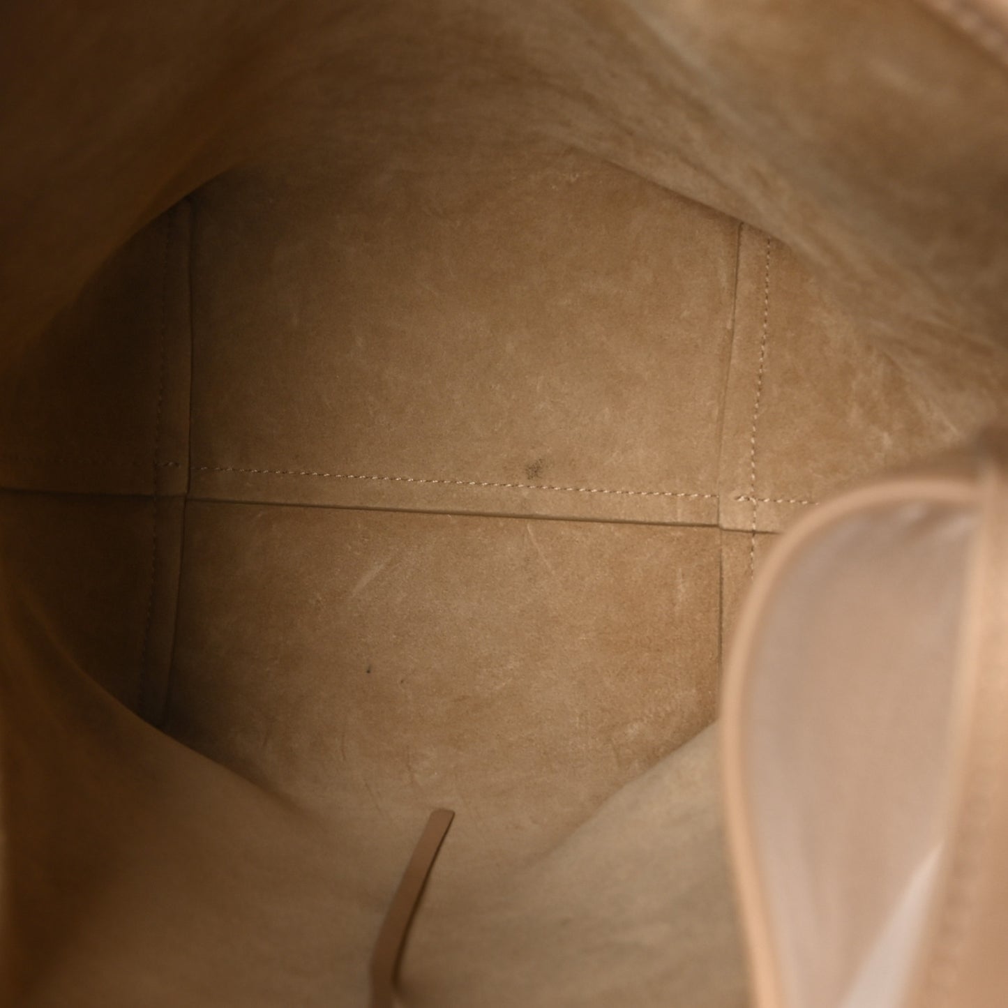 Grained Calfskin Small N/S Park Tote Dark Taupe