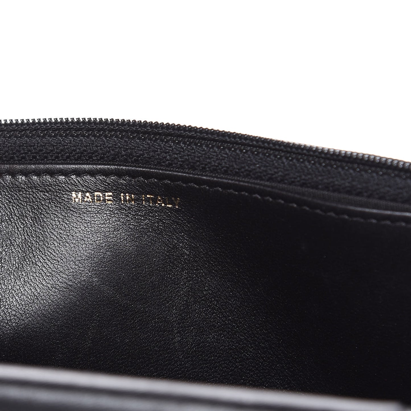 Glazed Calfskin Quilted Boy Wallet On Chain WOC Black