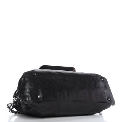 Chanel Glazed Caviar Pocket In The City Shoulder Bag Black 4 of 14