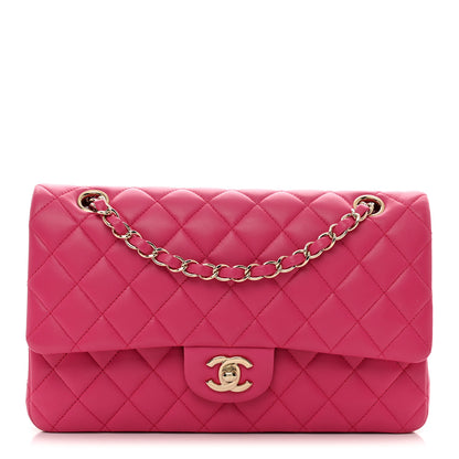Chanel Lambskin Quilted Medium Double Flap Pink 1 of 10