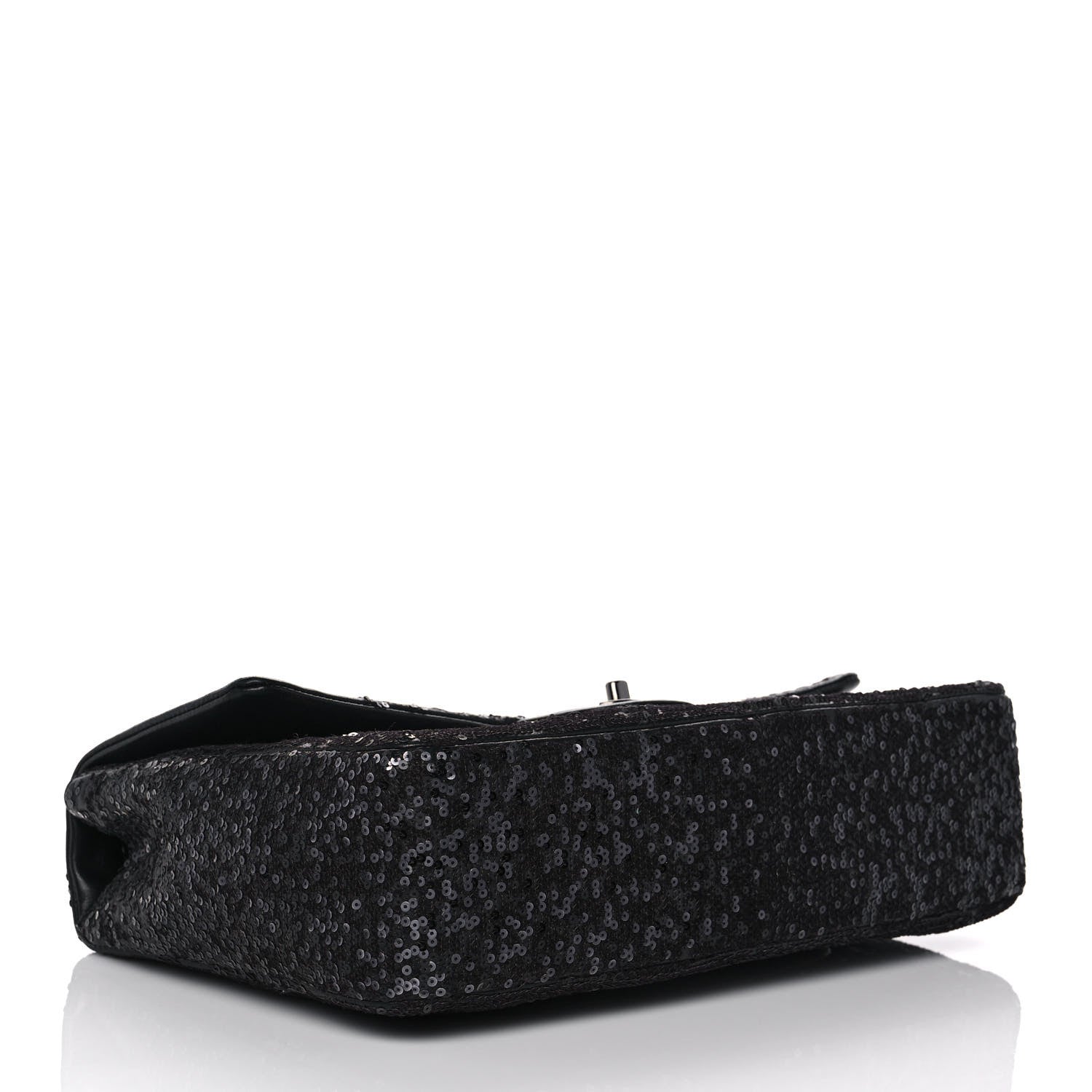 Chanel Sequin Lambskin Jumbo Moonlight on Water Flap Black 4 of 14