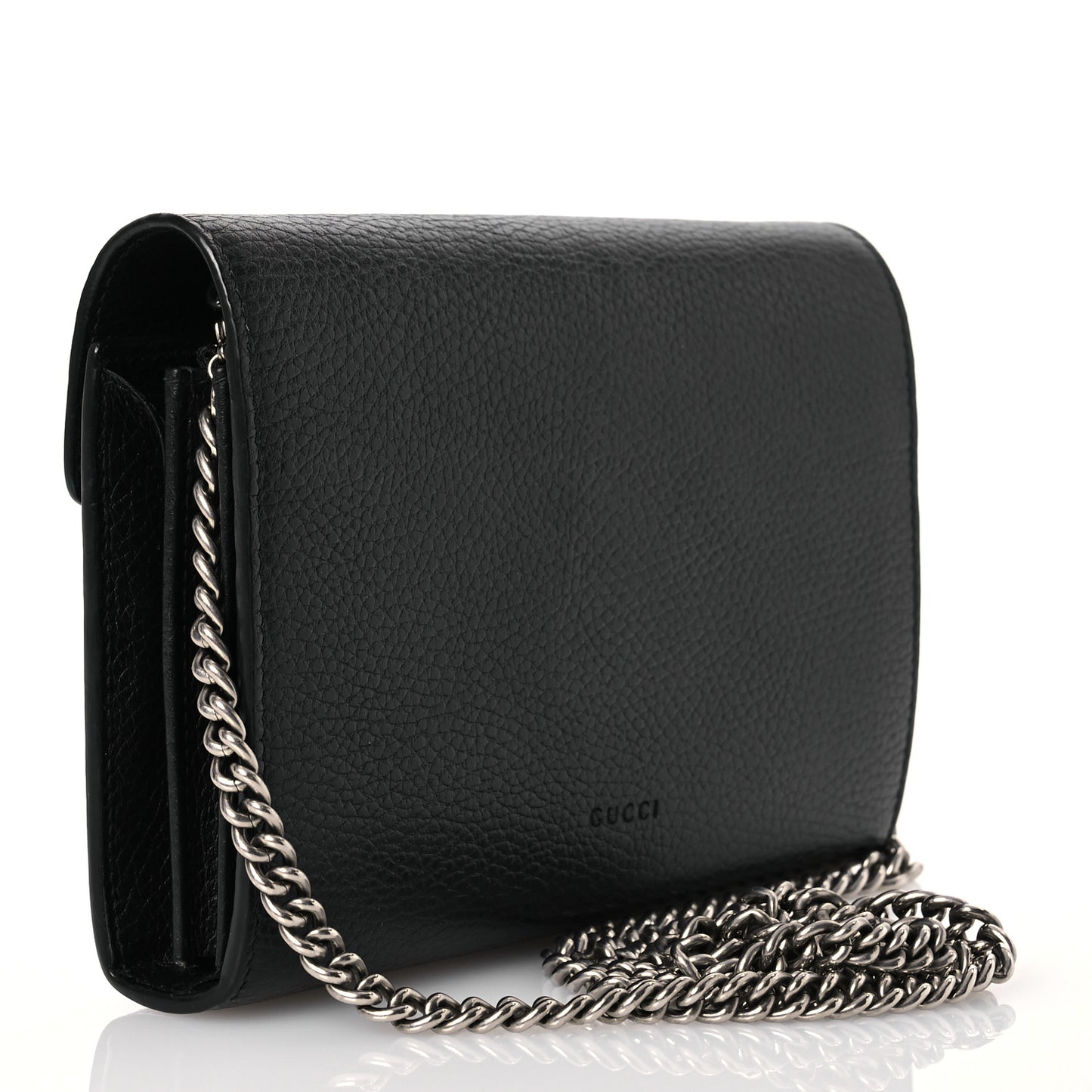 Calfskin Mini Dionysus Chain Wallet Black