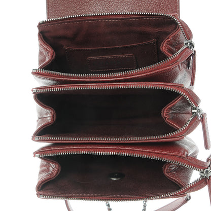 Chanel Goatskin Quilted CC Waiter Crossbody Burgundy 5 of 8