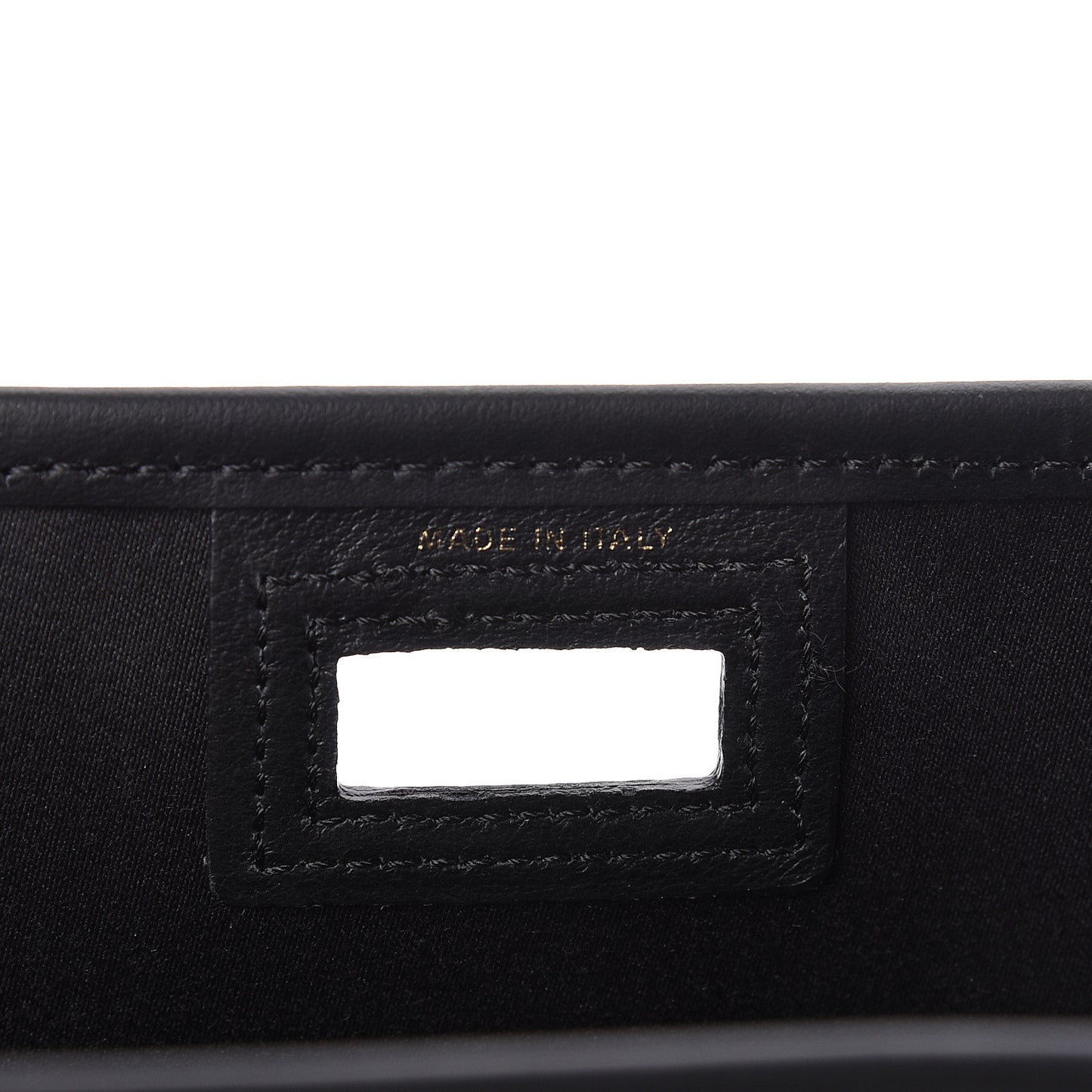 Glazed Fabric Vitello Century FF 1974 Stamp Patch Mini Peekaboo Defender Cover Mogano Panna Black