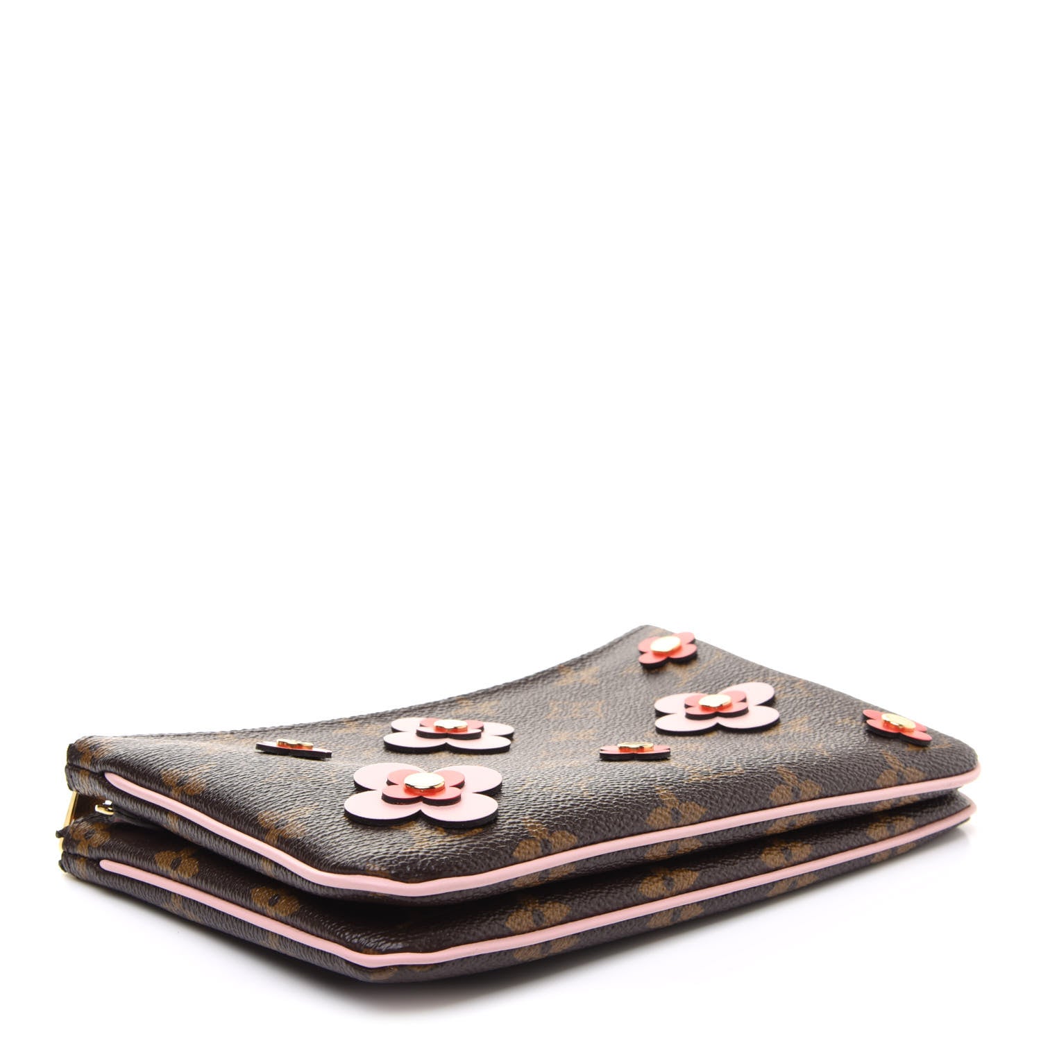 Louis Vuitton Monogram Blooming Flowers Double Zip Pochette 4 of 11