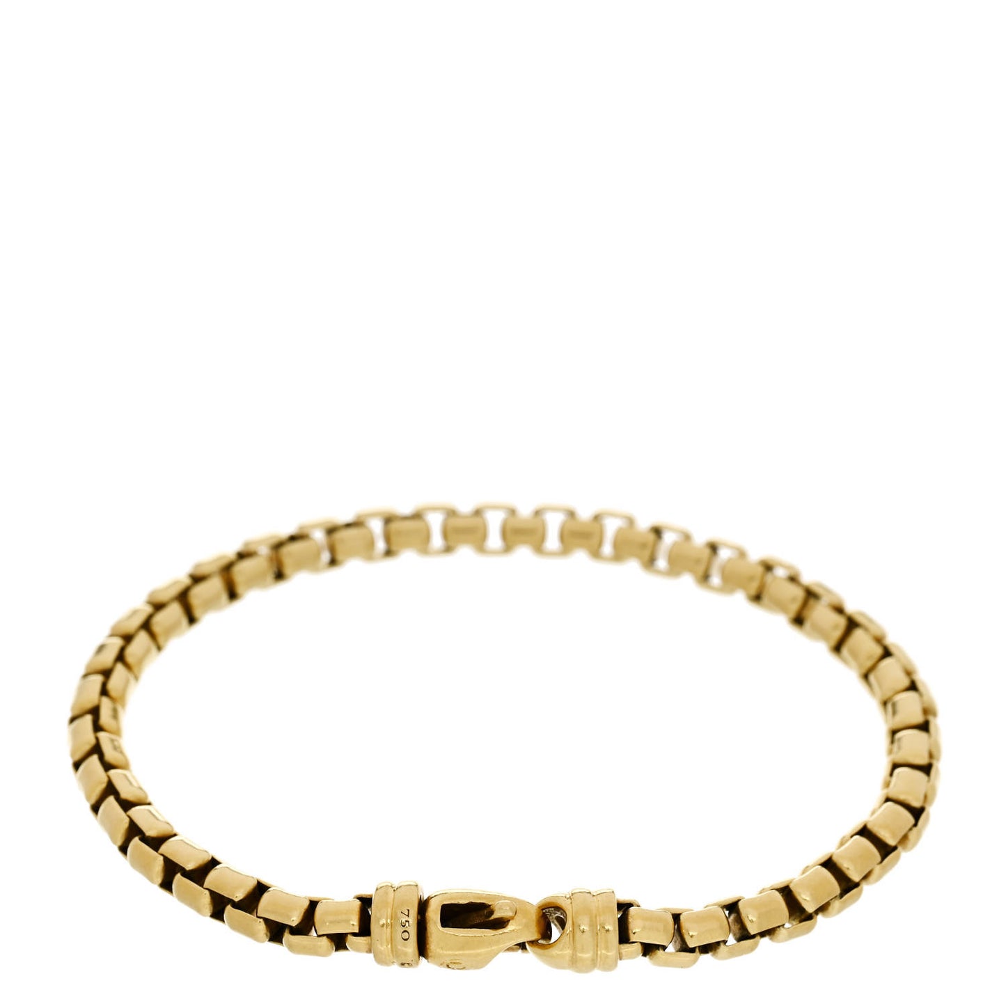 18K Yellow Gold 5mm Box Chain Bracelet